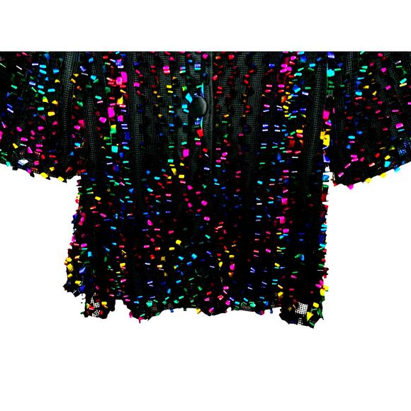 Weavz Rainbow Ribbon Jacket Vintage XL - Picture 8 of 10